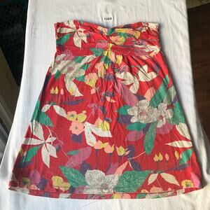ROXY Women’s Sleeveless Summer Tube Floral Dress size M, Red Green